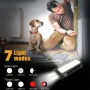 Powerful XPE LED+COB Dual Light Sources Work Light 4000mAh Power Bank Flashlight TYPE-C Rechargeable With Magnet Outdoor Camping Emergency Lantern