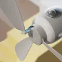 Small Aircraft Ceiling Fan 8000mAh Night Light Ceiling Fan Home Dormitory Small Ceiling Fan Mini Small Fan USB Power supply