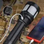 Haikelite HK95 23000LM 1700m Torcia potente a lungo raggio Batteria potente integrata Tipo-C 45W Torcia da campeggio a ricarica rapida