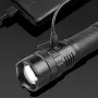 P70 Torcia LED potente, estremamente luminosa, 3 modalità + torcia LED zoomabile, lanterna LED ricaricabile tramite USB, batteria 26650, ideale per campeggio, luce di emergenza
