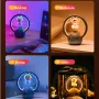 โคมไฟ LED เรืองแสงแบบแม่เหล็กสำหรับตกแต่งห้องพร้อมลำโพงบลูทูธและเครื่องเล่นเพลง