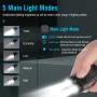 V10L EDC Mini Flashlight 1000LM 100M Range Torch Rechargeable Waterproof Keychain Blue Red UV White Warm Light