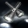Đèn pin siêu sáng 3000LM, cốc đèn lớn, đèn pin ngoài trời có màn hình điện tử, tiêu cự cố định