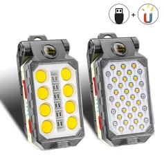 Bikight® USB Rechargeable COB Work Light Portable LED Flashlight Adjustable Waterproof Camping Lantern Magnet Design with Power Display