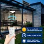Lampada a sospensione solare con sensore di movimento a 228 LED, impermeabile, con telecomando, 3 modalità, luce da giardino