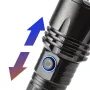 P50 LED Powerful Zoomable Flashlight USB Rechargeable Outdoor Camping Zoom Flash Light Super Bright Portable LED Torch Lamp