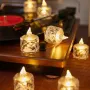 12pcs LED Tea Lights Realistic and Bright Flickering Holiday Gift Flameless Battery Operated Candles for Wedding Decoration
