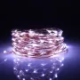 Guirnalda de luces solares de cobre de 13 m y 120 LED para bodas, fiestas, Navidad, jardín y exteriores, IP67