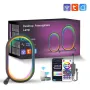 โคมไฟตั้งโต๊ะ LED อัจฉริยะแบบ WIFI พร้อมไฟ RGBIC USB พร้อมแอพที่หรี่แสงได้และเปลี่ยนสีได้สำหรับห้องนอน ห้องเล่นเกม ห้องเรียน