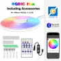 1m/2m/3m/5m Neon LED Strip RGB + IC Neon LED Strip 12V IP65 Waterproof Neon Light Strip DIY Flexible LED Strip with Remote Control Silicone Light Strip for Indoor