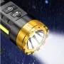 BIKIGHT 885 LED+COB 500m Long Range Strong ABS Housing Flashlight With COB Side Light Type-C USB Rechargeable Portable LED Torch Lamp Powerful Spotlight
