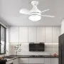 18 Inch E27 Screw Head Fan Light Remote Control Three Color Dimming Detachable Fan Leaf Household Silent Small Fan Light
