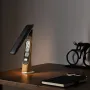 Portable Foldable Desk Lamp Wood Texture LED Table Lamp With Rechargeable Built-In 1800mah Battery LCD Display