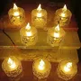 12pcs LED Tea Lights Realistic and Bright Flickering Holiday Gift Flameless Battery Operated Candles for Wedding Decoration