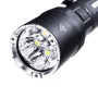 Torcia tattica professionale NEXTORCH P91 da 5000 lumen con potente batteria 21700, 4 LED ad alta luminosità, torcia LED ricaricabile, sistema di controllo della temperatura integrato per avventure di campeggio all'aperto