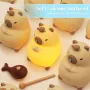 RGB Silicone Cartoon LED Night Light, USB Rechargeable Timing Lamp Room Decoration Cute Light