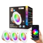 10W LED Smart Downlight RGB+CCT 16 Million Colors 2700K~6500K 800 Lumens Works With Alexa Voice Tuya Bluetooth APP Control