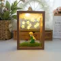 The Little Prince Night Light Handmade DIY Photo Frame Starry Fox Rose Fairy Tale Home Decor Bedroom Lamp Ornament Birthday Gift