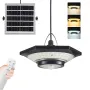 Lampada a sospensione solare con sensore di movimento a 228 LED, impermeabile, con telecomando, 3 modalità, luce da giardino