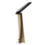 Portable Foldable Desk Lamp Wood Texture LED Table Lamp With Rechargeable Built-In 1800mah Battery LCD Display