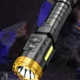 BIKIGHT 885 LED+COB 500m Long Range Strong ABS Housing Flashlight With COB Side Light Type-C USB Rechargeable Portable LED Torch Lamp Powerful Spotlight