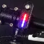 Bikight LED Red Blue Caution Emergency Police Clip Light USB Rechargeable Shoulder Flashing Warning Safety Torch Bicycle Tail Lamp
