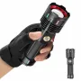 30W White-Light LED Flashlight Tactical Telescopic Zoom Flashlight Band Color Night Light Long Range Outdoor Strong Light