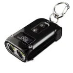 Nitecore TINI-2 SS 500LM Mini Size High Lumen EDC LED Keychain Flashlight OLED DisplayStainless Steel Dual-Core Type-C Rechargeable Mini Torch Emergency Camping Light