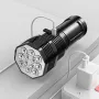 12LED Ultrabright Outdoor Home Portable LED Flashlight USB Charging Super Light Tactical Torch Emergency Bright Work Lamp Desk Light