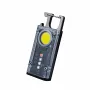 Magnetic COB LED Work Light Portable Keychain Flashlight UV Light Red/Blue Warning Green Light Keychain Light Mini Torch Light
