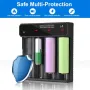 [USA Direct] I4 4-Slot with USB Type-C Port Universal Rechargeable Battery Charger Intellegent Charger for Flashlight RC Toys Home Tools Battery Charger For Li-ion 18650 21700 26650 AA AAA Batteries Cell