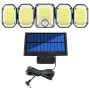 300LED 5 Heads Solar Motion Sensor Light Outdoor Solar Street Lamp Waterproof Wide Angle Solar Security Light