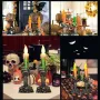 Halloween Light Flameless Plastic Candles Halloween Decoration Props Ghost Light