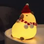 RGB Silicone Cartoon LED Night Light, USB Rechargeable Timing Lamp Room Decoration Cute Light