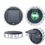 Lámpara solar de pared para exteriores, para jardín, terraza, redonda, con pétalos, para vallas, 8 modos, luz de jardín brillante, control remoto