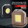 Senter LED COB Isi Ulang Dengan Magnetik, Senter Gantungan Kunci Mini, 4 Warna Cahaya, Braket Putar 360 Derajat, Sempurna Untuk Berkemah Luar Ruangan, Mendaki, Lampu Ringan