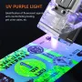 ไฟฉาย LED ขนาดเล็กแบบหมุนได้ 90 องศาพร้อมไฟ UV COB ด้านข้างแบบแม่เหล็กเรืองแสง ไฟฉายพกพาแบบชาร์จไฟได้ผ่าน USB ไฟหนีบหมวก จอแสดงพลังงาน ไฟทำงานแบบพกพาสำหรับการตั้งแคมป์ ตกปลา เดินเล่น