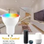 CROSIKO 5W GU10 RGB LED Ampul Tuya WIFI Akıllı Alexa Google Ses Kontrolü Bluetooth Yatak Odası Lamba Ampulleri Ayarlanabilir Işık ile Çalışır