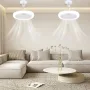 Ceiling Fans E27 Converter Base Smart Silent Ceiling Fans With Remote Control and Light LED Lamp Fan for Bedroom Living Room