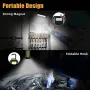 Powerful XPE LED+COB Dual Light Sources Work Light 4000mAh Power Bank Flashlight TYPE-C Rechargeable With Magnet Outdoor Camping Emergency Lantern
