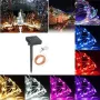 Guirnalda de luces solares de cobre de 13 m y 120 LED para bodas, fiestas, Navidad, jardín y exteriores, IP67