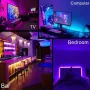 RGB Bluetooth LED Light Strip Smart Atmosphere Light Indoor 24V EU Plug With 44-Key Remote Control for TV Wall Computer Room Bedroom