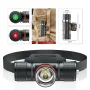 1500LM 40M Underwater Bright Diving Headlamp with 18650 Battery IPX8 Waterproof LED High Power Head Flashlight Scuba Head Light