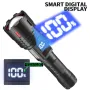 Lampu Suluh Super Terang COB Lampu Sisi XHP70 30W LED USB-C dengan Bateri 26650 16000 Lumen Kecemasan Luaran 6 Mod Obor Boleh Zum