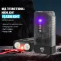 V10L EDC Mini Flashlight 1000LM 100M Range Torch Rechargeable Waterproof Keychain Blue Red UV White Warm Light