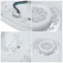 Lampada da soffitto a LED Bluetooth RGB con suono surround 3D, musica, lampada dimmerabile, telecomando APP