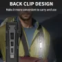 Bikight DT007 1200LM Portable Tactical Flashlight With Side Floodlight Double Tail Swich Ultra Bright Mini LED Torch Rechargeable Outdoor Hiking Camping Fishing Lamp