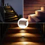 4PCS সোলার ডেক লাইট LED ওয়াটারপ্রুফ আউটডোর সোলার চালিত LED স্টেপ লাইট ডেক সিঁড়ি প্যাটিও পাথ ইয়ার্ড গার্ডেন ডেকোরের জন্য