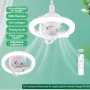 E27 50W 220V Ceiling Fan Bulb With LED Light And Remote Control Chandelier RGB Color Dimmable Ventillator Lamp For Home Lighting