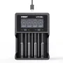 XTAR VC4SL QC3.0 LCDスクリーンディスプレイ 3.6V/3.7V/1.2V リチウムイオンバッテリー充電器 4スロット Type-C 急速充電電流オプション 18650/21700 AAA AAバッテリー用